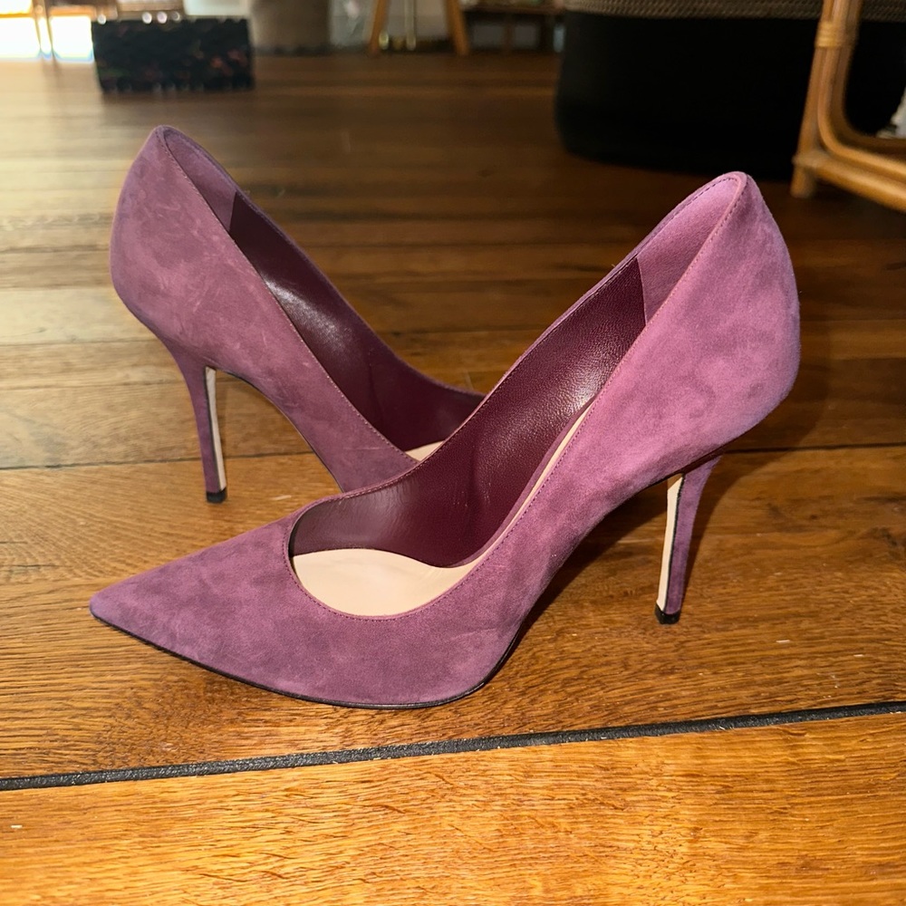 Dior purple suede heels